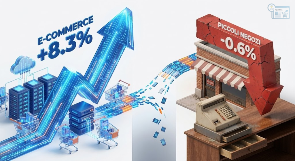 Istat: Novembre 2025 +8,3% per l'e-commerce