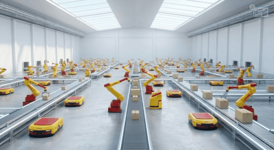rOBOT IN AZIONE IN dhl