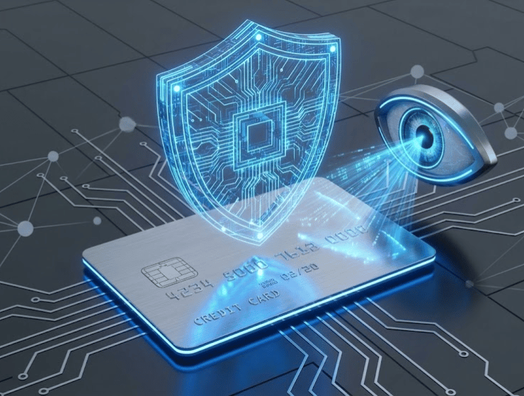 Un occhio che controlla il pagamento online