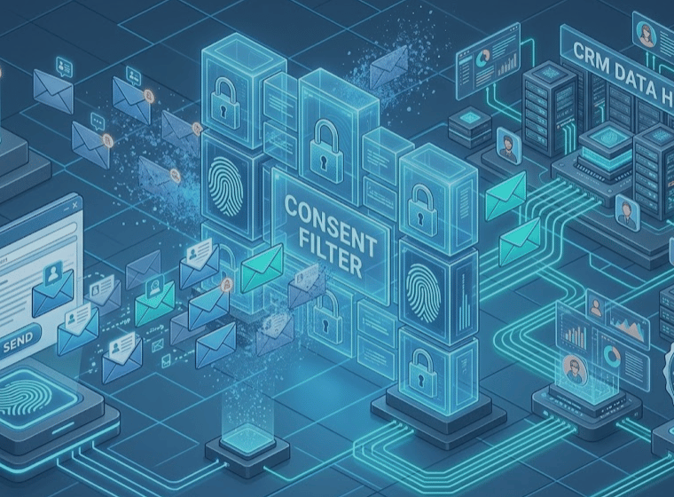Illustrazione isonometrica B2B che mostra una rete logistica urbana con locker intelligenti, punti di ritiro PUDO e flussi di dati luminosi, ottimizzata per l'e-commerce 2026.