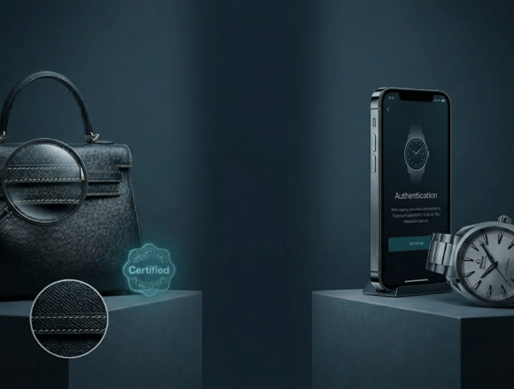 Prodotti di lusso e smartphone con sigillo di certificazione per il mercato del re-commerce e dell'usato