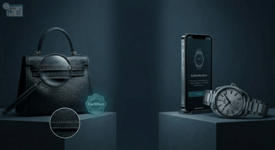 Prodotti di lusso e smartphone con sigillo di certificazione per il mercato del re-commerce e dell'usato