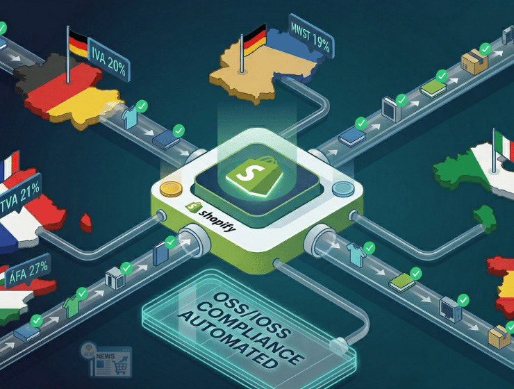 shopify al centro di un sistema di nazione europee con aliuote iva diverse