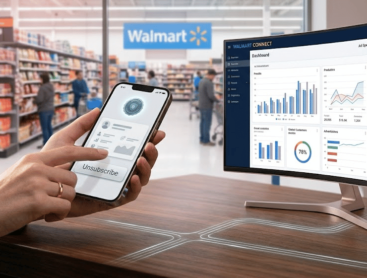 Dashboard di Walmart Connect per la gestione delle campagne pubblicitarie internazionali