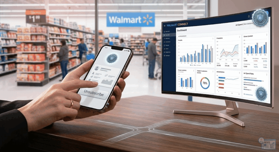 Dashboard di Walmart Connect per la gestione delle campagne pubblicitarie internazionali