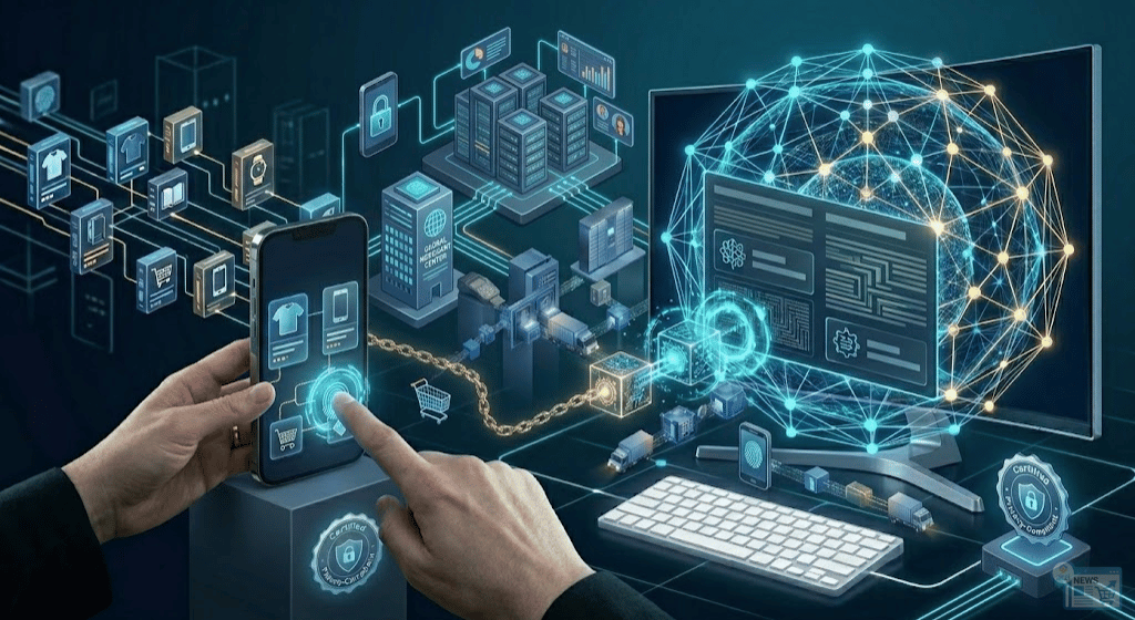 Rappresentazione concettuale di un'intelligenza artificiale che interagisce con i dati di un catalogo e-commerce.